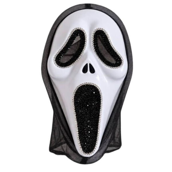 The Midnight Diamond | Bedazzled Ghost Face Mask